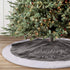 yuboo Gray Christmas Tree Skirt, 36" Faux Fur Pencil Tree Skirt Rug with White Snowflakes for 5-6 ft Christmas Tree