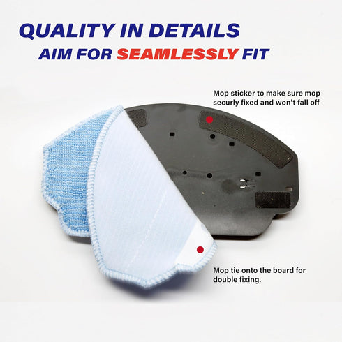 Robot Vacuum Mop Pads Replacement Parts - Fit for MAMNV BR150/BR151, ZCWA BR150/BR151, ONSON BR150/BR151