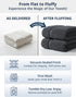 Set 6 100% 2 2 2 LANE LINEN Luxury Bath Towels - Piece, Cotton, Quick Dry, Soft & Absorbent, Zero Twist - Bath Towels
