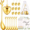 Yiyiring 25 Sets Bridal Shower Tea Party Favor for Guest Leaf Tea Spoon