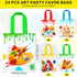 24 Pack Paint Party Favor Bags, Non Woven Art Party Gift Bags for Kids, Paint Theme Birthday Party Supplies