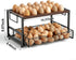 Wolera 2-Tier Countertop 24+60 Countertop Wooden Egg Holder with Basket Holds Chicken, Duck & Quail Eggs, Easter Eggs