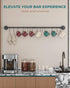 OROPY 38 Inch Pot Bar Rack - Wall Mounted Detachable Pans Hanging Rail with 14 S Hooks, Black