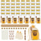 SZUAH 48 Pack 3 oz Mini Honey Jars with Dipper, Glass Hexagon