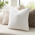 Pack 4 20 20 Inch Topfinel Cream White Boucle Pillow Covers of x Linen Cotton Backing Decorative Textured Accent Solid