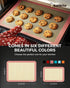 Katbite Silicone Baking Mat Colorful Collection - Set of 3: 2 Half Sheets & 1 Quarter Baking Sheet, Pink