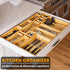 SpaceAid 14-Piece Bamboo Drawer Organizer Storage Boxes Set, Multi-Use Divider Bins for Kitchen, Bathroom, and Office