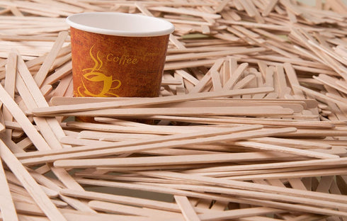 Makerstep 1000 Pack Birch Wood Coffee Stirrers, 7 Inch Eco-friendly Sturdy Sticks for Coffee Nook
