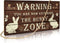 Putuo Decor Funny Rabbit Sign, Bunny Rabbit Home Decor Gift, 12 x 6 Inch (The Bunny Zone) Easter Decorations
