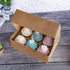 ONE MORE Cupcake Boxes with Inserts, 6 Holders, 9.5x6.3x3inch Large Brown Kraft Bakery Boxes with Window, Pack of 15