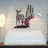 Forest Tree Deer Wall Art, Rustic Metal Hunting Decor for Living Room Bedroom, 11.8 x 7.9 Inch