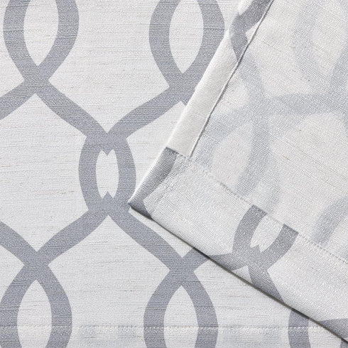 EXCLUSIVE HOME Kochi Light Filtering Linen Blend Grommet Top Curtain Panel Pair, 52x96, Dove Grey