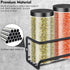 Wall Mounted Spice Rack, Hanging Spice Organizers for Kitchen Condiments Storage, Space Saving (2pcs, Black)