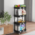 4-Tier Laiensia Rolling Cart with Wheels,Multifunction Utility Storage Carts, Kitchen Storage Organizer,Mobile Shelving