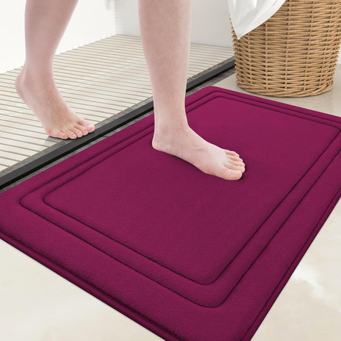 Grandaily Memory Foam Bath Mat Rug 30x20, Ultra Soft, Non-Slip and Absorbent Bathroom Rug for Floor, Tub, Shower