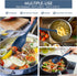 HOTEC Heat Resistant Silicone Cooking Spoon Spatula, Large Solid and Slotted Spoons, Non-stick, Dishwasher Safe,