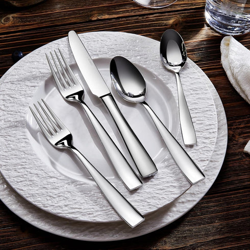 KEAWELL Premium 4-Piece Louis Spoon Set, 18/10 Stainless Steel, Set of 4, Dishwasher Safe, Smooth and Solid