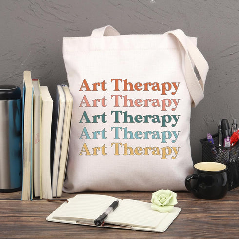 BDPWSS Art Therapist Gift, Art Teacher Tote Bag, Therapist Appreciation Gift, Art Therapy Supplies