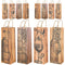 Wine Gift Bags for Wine Bottles, 12 Pack Paper Set with Wood Grain, Bulk for Holiday, Wedding, Birthday