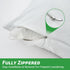 Gogreen Bamboo Rayon Waterproof Pillow Protector, Breathable Cover with Zipper, Super Soft Pillow Case (2 Packs, White)