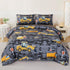 RYNGHIPY Construction Truck Bedding Set Excavator Tractor Bed Set for Boys Bedroom