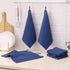 Homaxy 100% Cotton Dish Cloths - 6 Pack Waffle Weave Soft Absorbent Quick Dry Dish Towels - 12 x 12 Inches Navy Blue