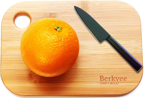 Small Bamboo Wood Cutting Board Set, 2 Pieces, Mini Lightweight Wooden Cutting Board, BPA Free
