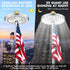 8 29 15-25 20 Flagpole Light Solar Powered, Auro Silver Flag Pole Light Bright Huge LED for Ft Outdoor Flag Poles, Hour