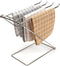 Stainless Steel Washcloth Holder - 4 Arms Folding Towel Drying Rack for Kitchen Countertop, Bathroom, Silver