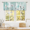 Teal Daisy Curtain Valance, Farmhouse Flower Rod Pocket Window Treatment for Bathroom, Bedroom, Living Room
