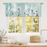 Teal Daisy Curtain Valance, Farmhouse Flower Rod Pocket Window Treatment for Bathroom, Bedroom, Living Room