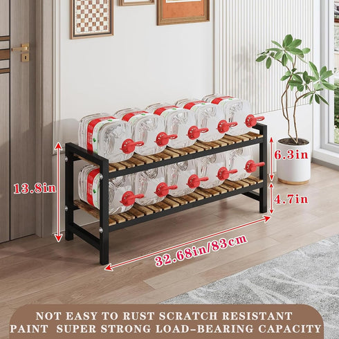 ZHUTIANXIA 2Tier Closet Closet Shoe Rack Organizer for Small Spaces Long Narrow Shoe Stand, Shoe Rack, Small Shoe Shelf