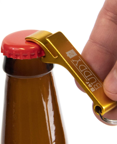 Keychain Bottle Opener - Best Aluminum Bottle/Can Opener, Compact, Versatile & Durable - Gold