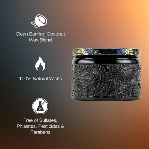 Voluspa Moso Bamboo Petite Candle Jar, 3.2 Ounce, Coconut Wax, 25 Hour Burn Time, Handcrafted in The USA