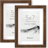 Fun Memories 5x7 Picture Frame Set of 2, Natural Solid Walnut Wood