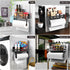 2 Pack 2 Paper Towel Holder Fridge Magnetic with Shelf - Paper Towel Holder Without Drilling + Magnet Spice Racks