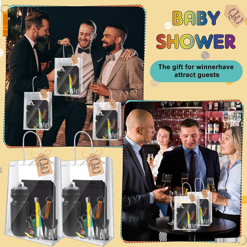 48 Denylo pro Pcs Baby Shower Prizes for Men with Kettle Ruler Pen Cooling Towel Tool Kit Bottle Opener Cardboard Hemp
