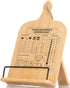 Bamboo Cookbook Stand: Sturdy Holder with Measurement Conversion Chart for Kitchen
