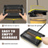 Carpet Sweeper Manual Push with Horsehair Brush, Non Electric Floor Roller Broom for Pet Hair