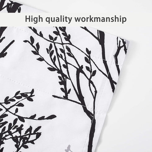 DriftAway Tree Branch Abstract Ink Printing Lined Thermal Insulated Window Curtain Valance 52 Inch by 14 Inch