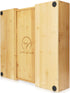 Utensil Drawer Organizer - 3" Deep 100% Bamboo Expandable Adjustable Kitchen Silverware Storage Tray with Magnetic Lock