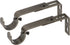 Ivilon Adjustable Brackets for Curtain Rods - Set of 2 for 1 or 1 1/8 Inch Rods, Pewter