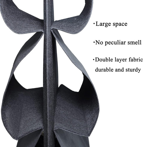 asoqwal 2 Pack 12 Closet Large Pockets Hanging Shoe Organizer for with Roating Hanger for Storage Mens Shoes,Kids