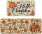 Baccessor Pumpkin Fall Kitchen Mats Set of 2, Pumpkins Floral Non Slip Absorbent Thanksgiving Fall Decor 17x29 17x47