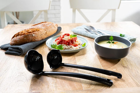 Soup and Sauce Ladle Set of 2, Durable Heat-Resistant Kitchen Utensils, Made in USA, Dishwasher Safe