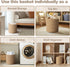 WILLITAT Plant Basket with Stand, Indoor Round Wicker Basket Plant with Bamboo Wood Stand, Decorative Woven Rope Flower