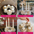 2-in-1 6 Kate Aspen Gold Candle Holder Centerpiece for Candles Tealight & Taper Candle Holder, Gold Table Decor