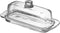 Royalty Art Glass Butter Dish with Lid, Single Stick Container with Handle Cover, Rustic Farmhouse Kitchen Accessory