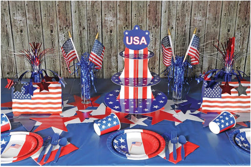 Beistle 12-Pack American Rayon Flag, 4-Inch by 6-Inch
