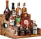 KLM Liquor Bottle Display Shelf, Coffee Syrup Rack Organizer, 3 Step Countertop